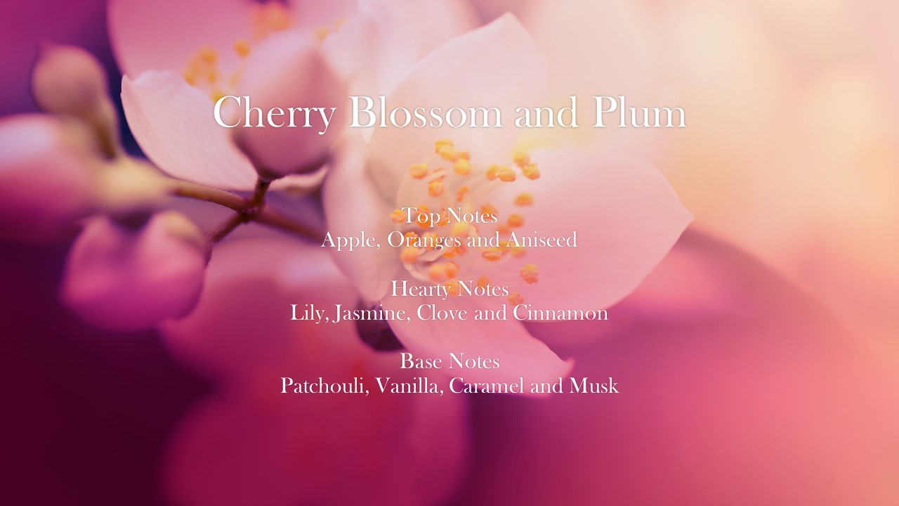 Luxury Botanical Cherry Blossom & Plum Candle