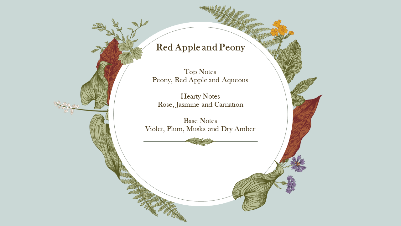 Luxury Botanical Red Apple & Peony Candle